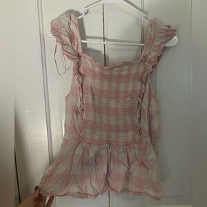 PINK GINGHAM OLD NAVY TOP